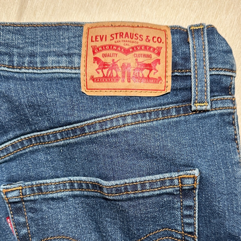 Levi's Dark Blue Straight-Leg Jeans - Picture 8 of 9